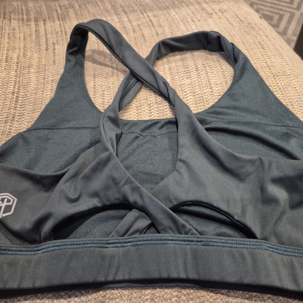 Born Primitive Helix Forest Green Cross-Back Sports Bra - Picture 4 of 8